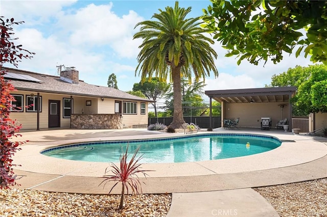 201 Valley View Dr, Oroville, CA 95966 - view of swimming pool with a patio area and fence