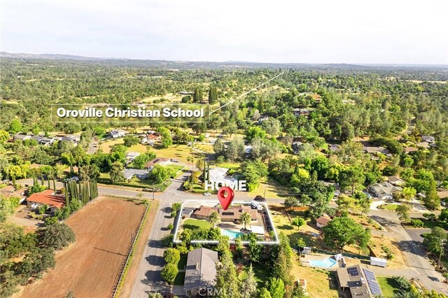 201 Valley View Dr, Oroville, CA 95966 - bird's eye view of a heavily wooded area