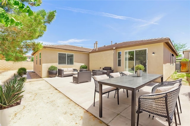43839 58th St W, Lancaster, CA 93536 - view of patio / terrace with outdoor lounge area and outdoor dining area