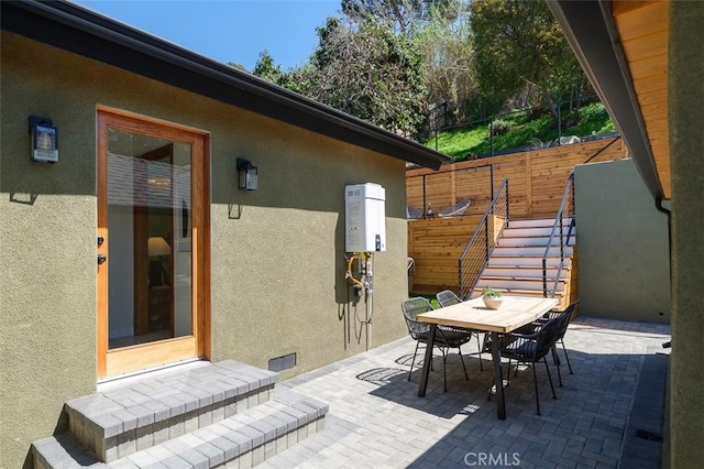 2136 Echo Park Ave, Los Angeles, CA 90026 - view of patio with outdoor dining space and stairs