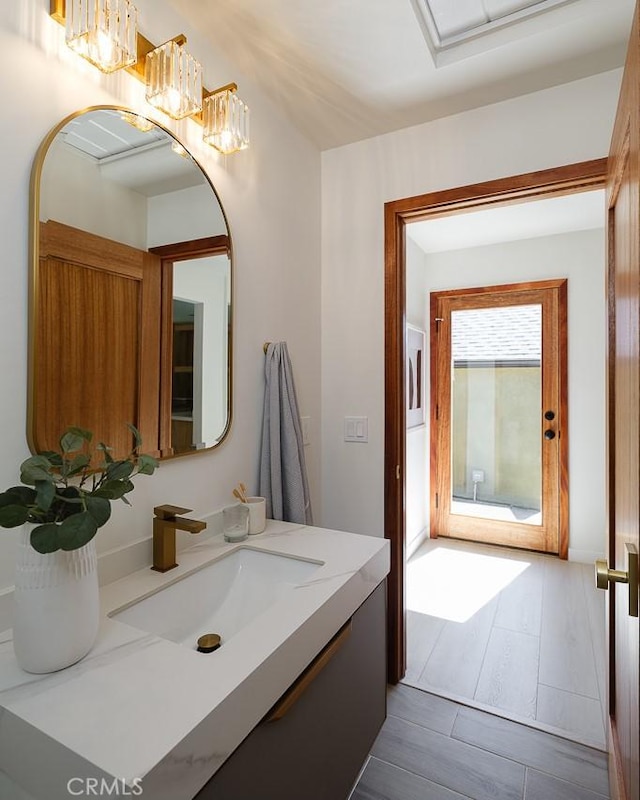 2136 Echo Park Ave, Los Angeles, CA 90026 - bathroom featuring vanity and wood finished floors