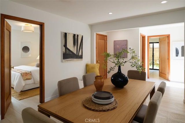 2136 Echo Park Ave, Los Angeles, CA 90026 - dining room with light wood-type flooring and recessed lighting