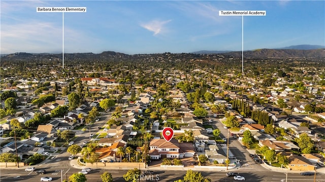 1621 Bryan Ave, Tustin, CA 92780 - aerial view of residential area featuring a mountain backdrop