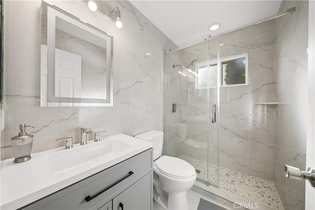 1621 Bryan Ave, Tustin, CA 92780 - full bath with toilet, a marble finish shower, vanity, and marble finish floors