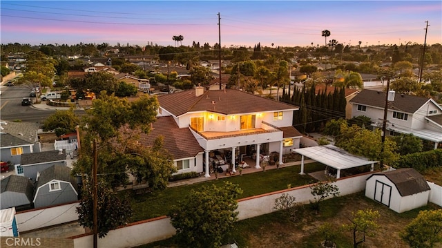 1621 Bryan Ave, Tustin, CA 92780 - aerial view at dusk of a residential view