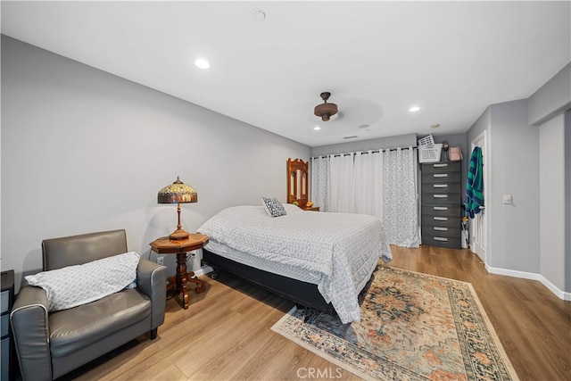 1621 Bryan Ave, Tustin, CA 92780 - bedroom featuring baseboards, wood finished floors, and recessed lighting