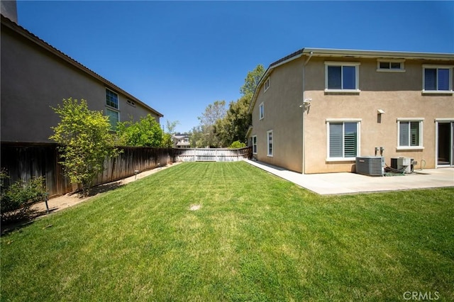 35197 Hogan Dr, Beaumont, CA 92223 - view of yard featuring central air condition unit and a patio