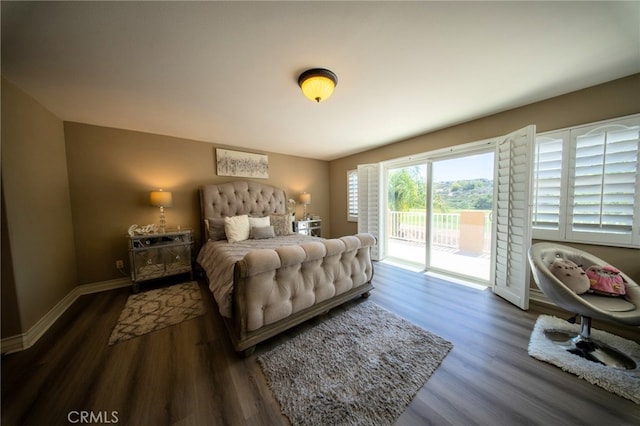 35197 Hogan Dr, Beaumont, CA 92223 - bedroom with access to outside, wood finished floors, and baseboards