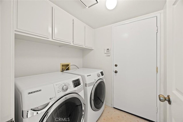 820 Rainwater Ln, Walnut, CA 91789 - washroom featuring cabinet space, washing machine and dryer, and light flooring