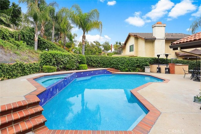 820 Rainwater Ln, Walnut, CA 91789 - view of pool featuring a patio and a pool with connected hot tub