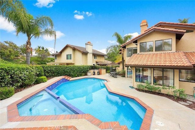 820 Rainwater Ln, Walnut, CA 91789 - view of swimming pool with a patio area and a pool with connected hot tub