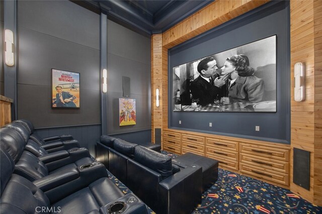 277 Crestview Ave, Camarillo, CA 93010 - home theater with wood walls and carpet