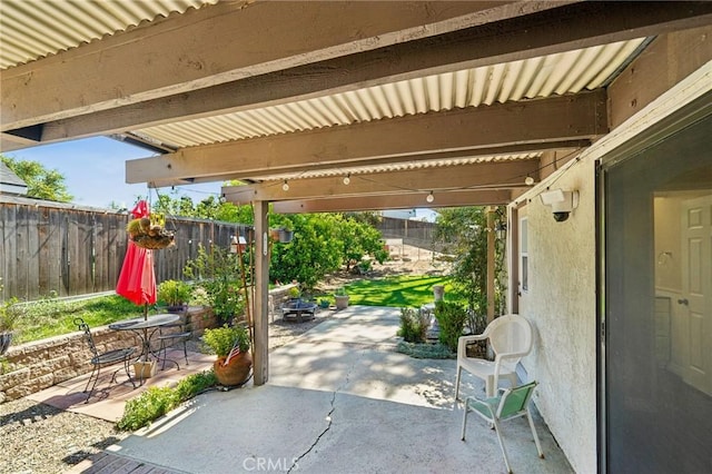 1824 S Starfire Ave, Corona, CA 92879 - view of patio with a fenced backyard and outdoor dining area