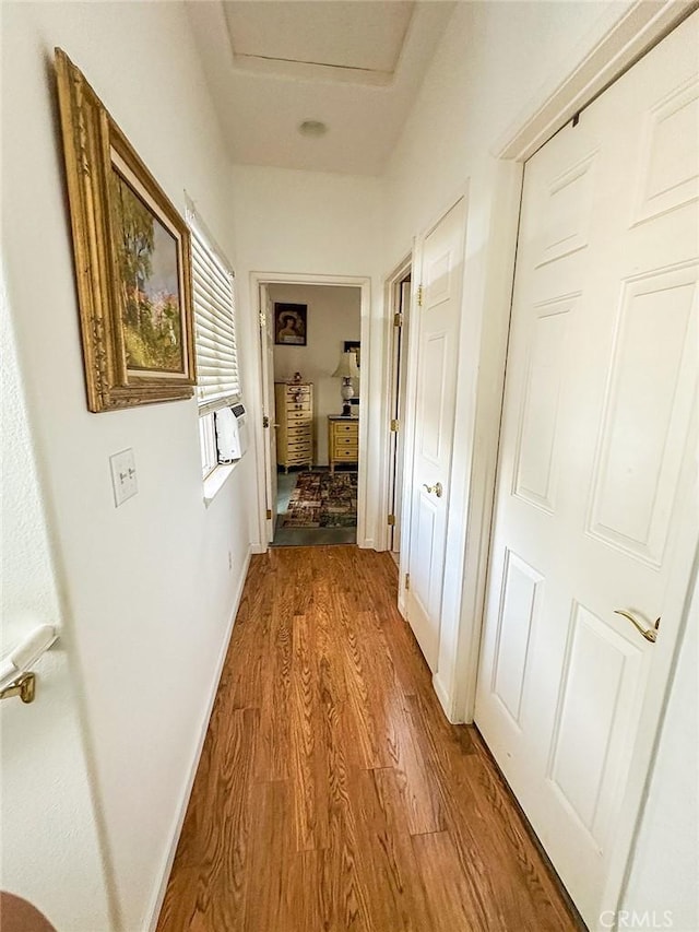 564 Margie Pl, Nipomo, CA 93444 - hall with light wood-style flooring, attic access, and baseboards