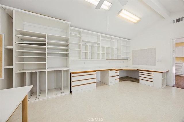 855 Dahlia Ln, San Luis Obispo, CA 93401 - unfurnished office featuring built in study area and ceiling fan