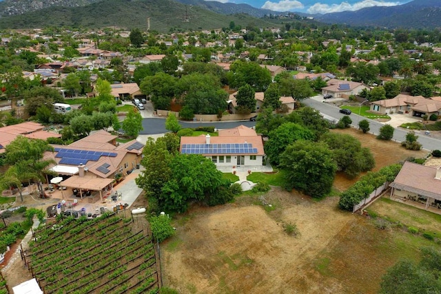 23425 Mountain Peak Rd, Ramona, CA 92065 - aerial perspective of suburban area with a mountainous background