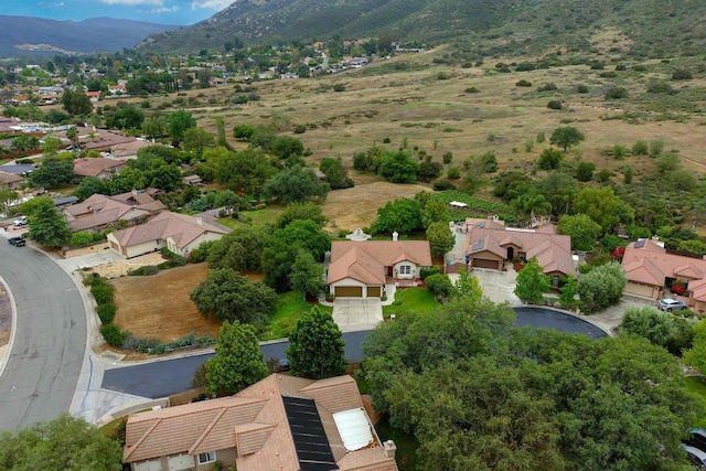 23425 Mountain Peak Rd, Ramona, CA 92065 - aerial perspective of suburban area with a mountain backdrop