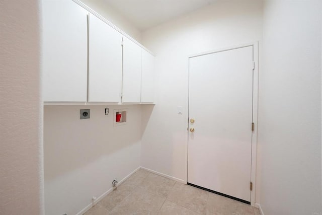 23425 Mountain Peak Rd, Ramona, CA 92065 - laundry room featuring electric dryer hookup, washer hookup, cabinet space, gas dryer hookup, and baseboards