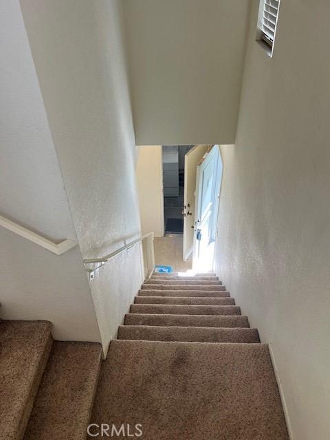 24222 Sylvan Glen Rd Unit F, Diamond Bar, CA 91765 - stairway with carpet