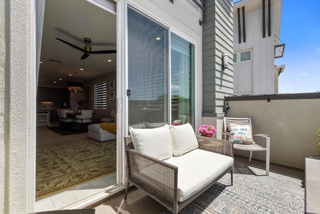 6132 Colt Pl Unit 101, Carlsbad, CA 92009 - balcony with ceiling fan