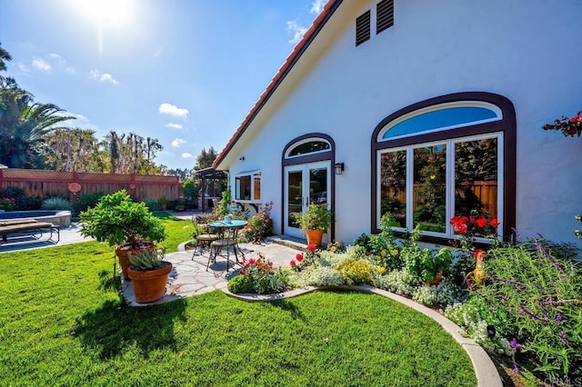 1850 Willowhaven Rd, Encinitas, CA 92024 - view of yard with a patio area and french doors