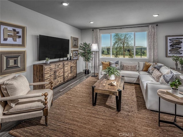 35203 Lopez Ln, Beaumont, CA 92223 - living area with recessed lighting and wood finished floors