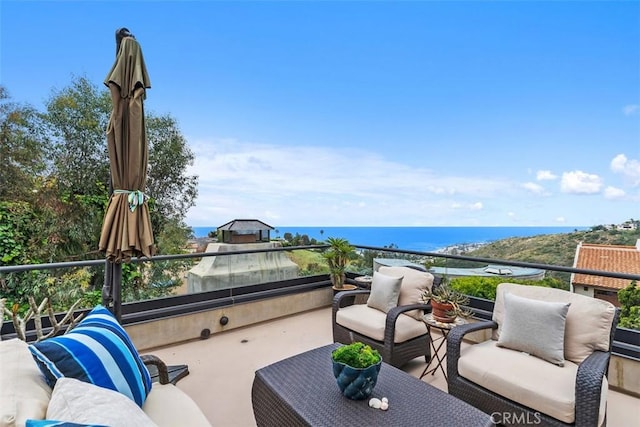 1981 San Remo, Laguna Beach, CA 92651 - patio / terrace featuring an outdoor hangout area and a water view