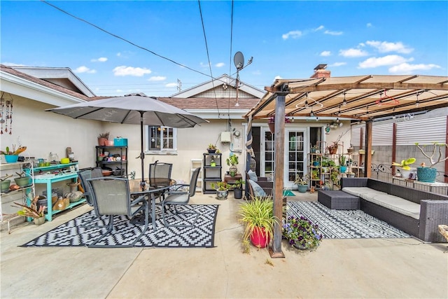 17331 Newland St, Huntington Beach, CA 92647 - view of patio featuring an outdoor hangout area and outdoor dining space