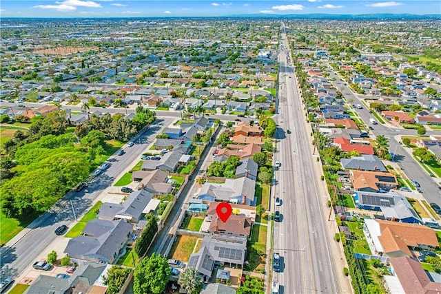 17331 Newland St, Huntington Beach, CA 92647 - aerial view of property and surrounding area featuring nearby suburban area and a major roadway