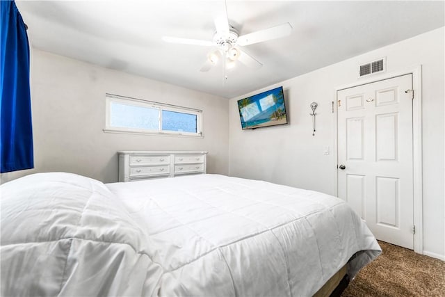 17331 Newland St, Huntington Beach, CA 92647 - carpeted bedroom featuring a ceiling fan