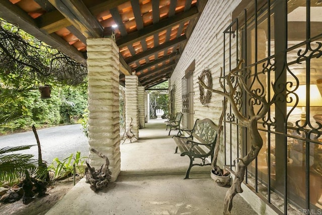 6036 Rainbow Heights Rd, Fallbrook, CA 92028 - view of patio / terrace with covered porch