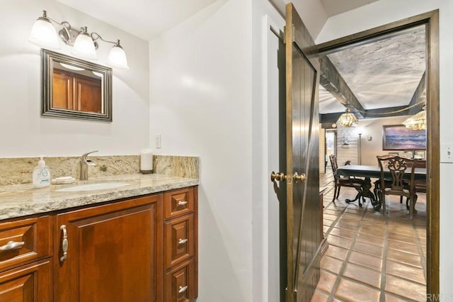 6036 Rainbow Heights Rd, Fallbrook, CA 92028 - bathroom featuring vanity and tile patterned floors
