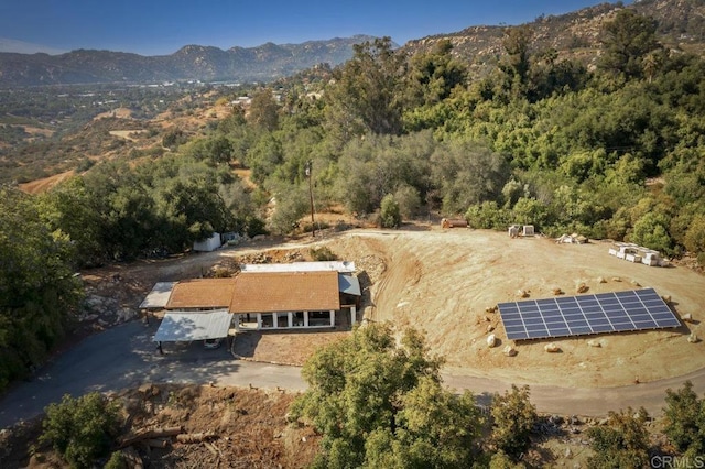 6036 Rainbow Heights Rd, Fallbrook, CA 92028 - aerial overview of property's location with mountains and a heavily wooded area