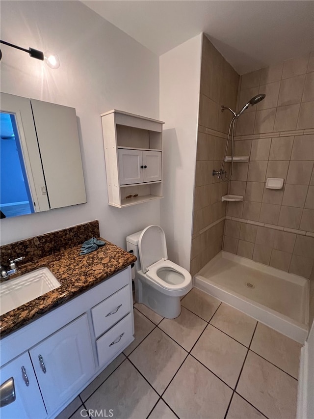 1007 Harrington Way, West Covina, CA 91792 - full bath featuring tile patterned flooring, toilet, tiled shower, and vanity