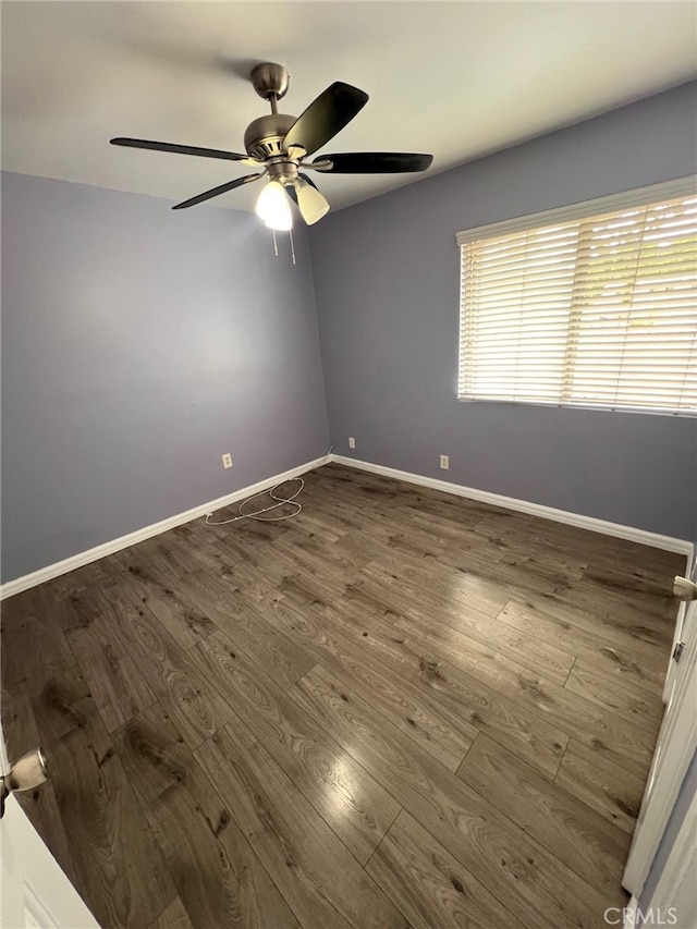 1007 Harrington Way, West Covina, CA 91792 - empty room featuring dark wood-type flooring, a ceiling fan, and baseboards