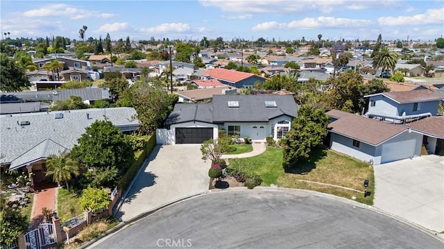 aerial perspective of suburban area