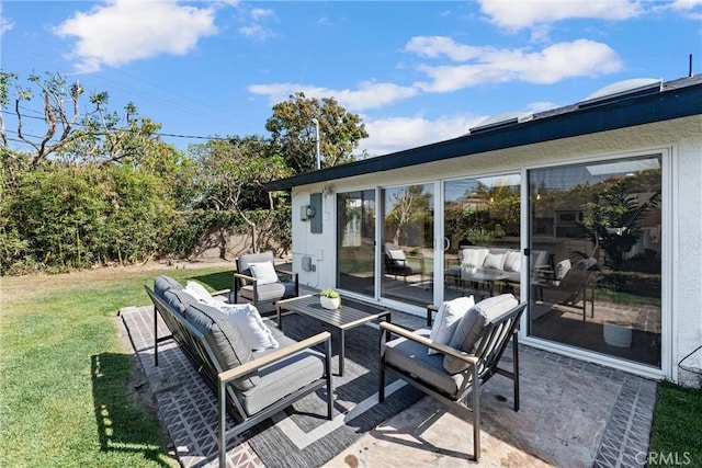 view of patio with an outdoor hangout area