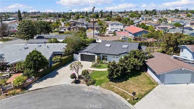 aerial view of residential area