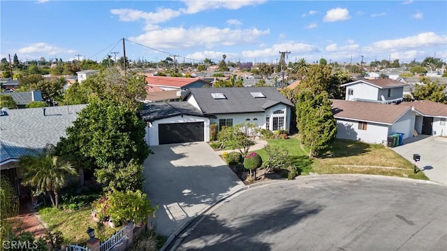 aerial view of residential area