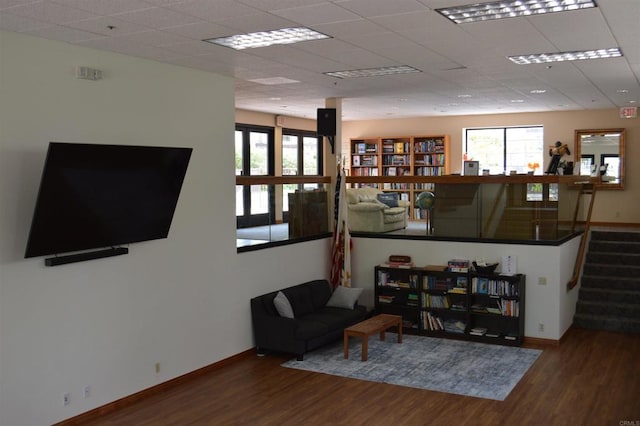 5845 Friars Rd Unit 1316, San Diego, CA 92110 - living area with wood finished floors and baseboards
