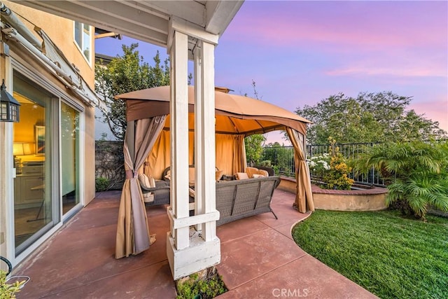 22541 Wakefield, Mission Viejo, CA 92692 - view of patio / terrace with a gazebo, an outdoor living space, and fence