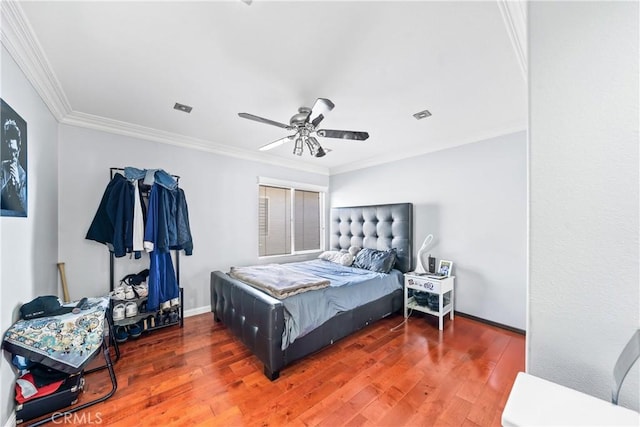 22541 Wakefield, Mission Viejo, CA 92692 - bedroom with crown molding, wood finished floors, and ceiling fan
