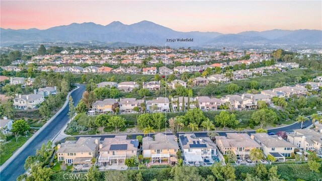 22541 Wakefield, Mission Viejo, CA 92692 - aerial view at dusk of a mountain view and a residential view