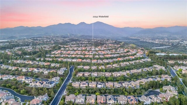 22541 Wakefield, Mission Viejo, CA 92692 - aerial view at dusk of a mountain view and a residential view