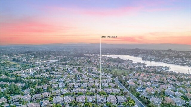 22541 Wakefield, Mission Viejo, CA 92692 - aerial view of property and surrounding area with a large body of water and nearby suburban area