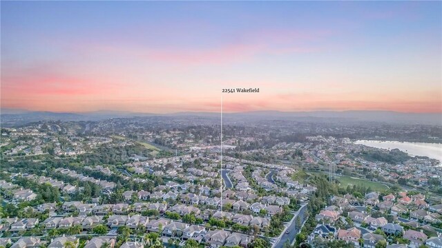 22541 Wakefield, Mission Viejo, CA 92692 - aerial view of property's location featuring nearby suburban area and a nearby body of water