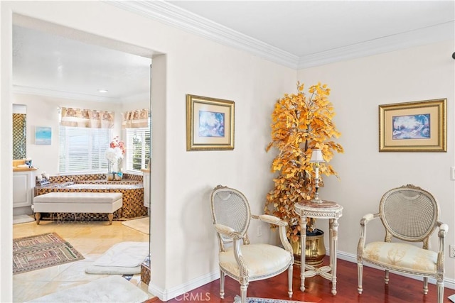 22541 Wakefield, Mission Viejo, CA 92692 - sitting room featuring ornamental molding and baseboards