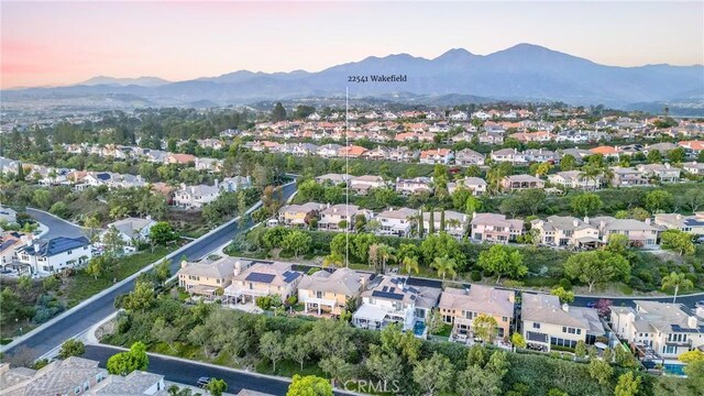 22541 Wakefield, Mission Viejo, CA 92692 - view of property location featuring mountains and nearby suburban area
