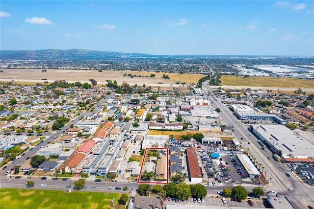 aerial view of property's location featuring property parcel outlined