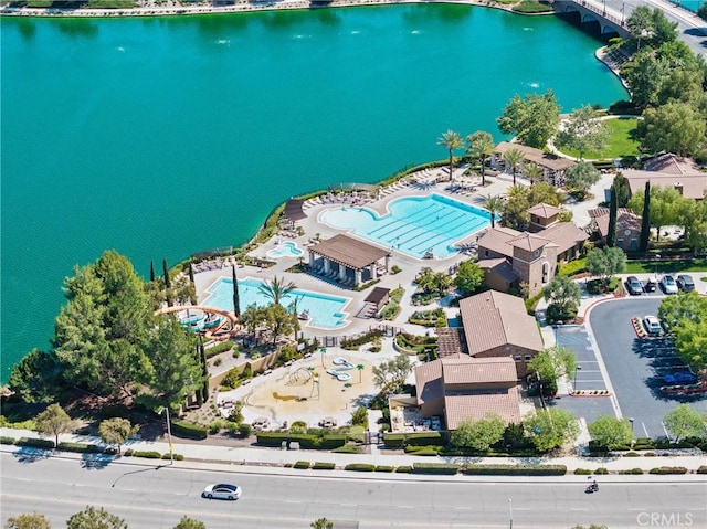 30156 Bristol Gate Ln, Menifee, CA 92584 - drone / aerial view of a pool and a nearby body of water